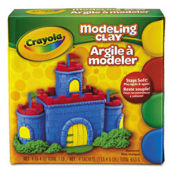 Crayola Modeling Clay Assortment, 1/4 lb each Blue/Green/Red/Yellow, 1 lb