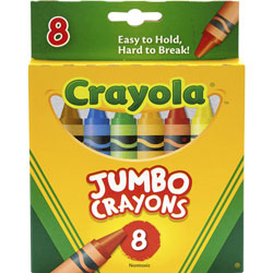 Crayola So Big Crayons, Large Size, 5 x 9/16, 8 Assorted Color Box