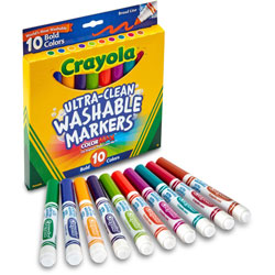 Crayola Tropical Colors Pack Washable Markers - 10 / Pack