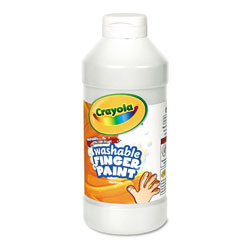 Crayola Washable Fingerpaint, White, 16 oz