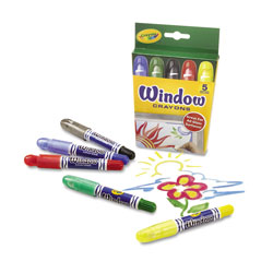 Crayola Washable Window Crayons, 5/Set