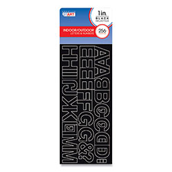 Creative Start® Letters, Numbers and Symbols, Adhesive, Black with White Outline, 1 inh ,256 Characters