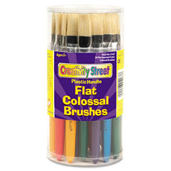 Creativity Street Colossal Brush, Natural Bristle, Flat, 30/Set (CKC5167)