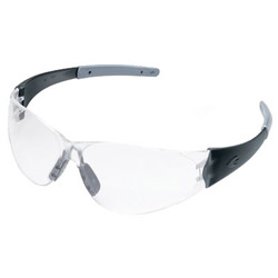 Crews Checkmate Safety Glassessmoke Temple Clear Lens