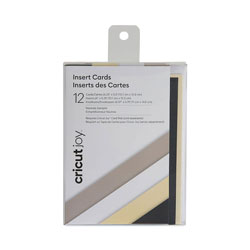 Cricut® Joy Insert Cards, 4.25 x 5.5, 12 Assorted Color Cards/12 Black Inserts/12 White Envelopes