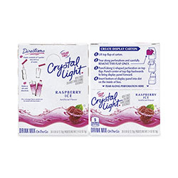Crystal Light On-The-Go Sugar-Free Drink Mix, Raspberry Ice, 0.08 oz Single-Serving Tubes, 30/Pk, 2 Pk/Box