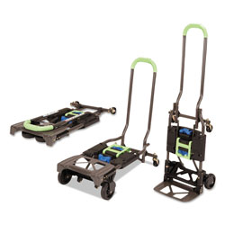 Cosco 2-in-1 Multi-Position Hand Truck and Cart, 16.63 x 12.75 x 49.25, Blue/Green