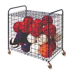 Champion Lockable Ball Storage Cart, 24-Ball Capacity, 37w x 22d x 20h, Black