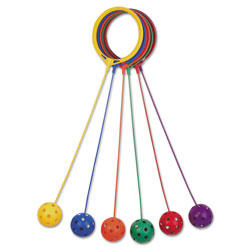Champion Swing Ball Set, Plastic, Assorted Colors, 6/Set