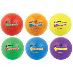 CH Super Squeeze Soccer Ball Set, 8 in Diameter, Assorted Colors, 6/Set