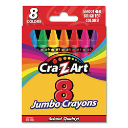 Cra-Z-Art® Jumbo Crayons, 8 Assorted Colors, 8/Pack