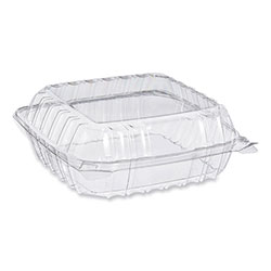 Dart ClearSeal Hinged-Lid Plastic Containers, 8.22w x 3.02h, Clear, Plastic, 250/Carton