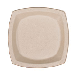 Dart Compostable Fiber Dinnerware, ProPlanet Seal, Plate, 8.25 x 8.25, Tan, 500/Carton