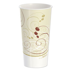 Dart Double Sided Poly Paper Cold Cups, 21 oz, Symphony Design, 50/Pack, 20 Packs/Carton
