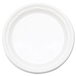 Dart Famous Service Plastic Dinnerware, Plate, 6" dia, WE, 125/Pack, 8 Packs/Carton (DCC6PWF)