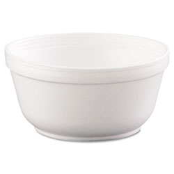 Dart Insulated Foam Bowls, 12oz, White, 50/Pack, 20 Packs/Carton