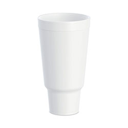 Dart J Cup Insulated Foam Pedestal Cups, 44 oz, White, 300/Carton
