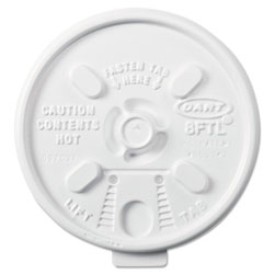 Dart Lift n' Lock Plastic Hot Cup Lids, 6-10oz Cups, White, 1000/Carton (8FTLDART)