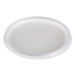 Dart Plastic Lids for Foam Cups, Bowls and Containers, Vented, Fits 12-60 oz, Translucent, 100/Pack, 10 Packs/Carton