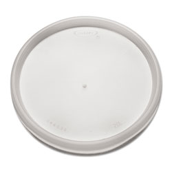 Dart Plastic Lids for Foam Cups, Bowls and Containers, Flat, Vented, Fits 6-32 oz, Translucent, 1,000/Carton (DRC20JL)