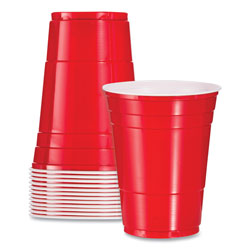 Dart Solo Party Plastic Cold Drink Cups, 16 oz, Red, 288/Carton