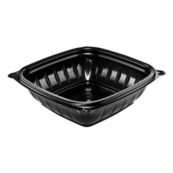 Dart Square Plastic Bowl, 8 OZ, Black