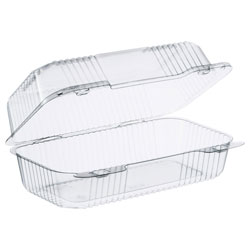 Dart StayLock Clear Hinged Lid Containers, 5.4 x 9 x 3.5, Clear, 250/Carton