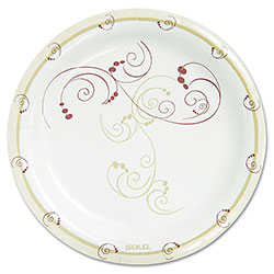 Dart Symphony Paper Dinnerware, Mediumweight Plate, 8 1/2 in, Tan, 500/Carton