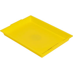Deflecto Antimicrobial Finger Paint Tray - Painting - 1.83 inHeight x 16.04 inWidth x 12.07 in Depth - Yellow