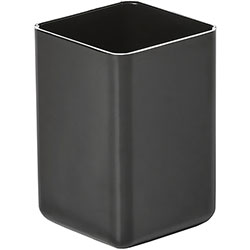 Deflecto Antimicrobial Pencil Cup Black - 3.6 in x 2.1 in x 2.1 in x - Polystyrene - Black