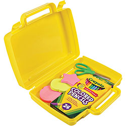 Deflecto Antimicrobial Storage Case Yellow - External Dimensions: 8.6 in x 10.2 in Depth x 2.7 in, - Snap-tight Closure - Plastic - Yellow - For Photo, Art/Craft Supplies
