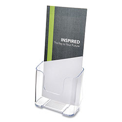 Deflecto DocuHolder for Countertop/Wall-Mount, Leaflet Size, 4.37w x 3.25d x 3.87h, Clear