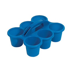 Deflecto Little Artist Antimicrobial Six-Cup Caddy, Blue (DEF39509BLU)