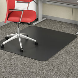 Deflecto Rectangular Chairmat, Low Pile, 45 inx53 in, Black