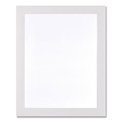 Deflecto Self Adhesive Sign Holders, 13 x 19, Clear with White Border, 2/Pack
