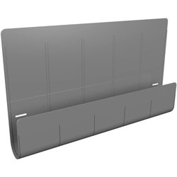 Deflecto Standing Desk Privacy Panel Organizer - 16.4 in, x 24 in x 2.7 in Depth - Acrylonitrile Butadiene Styrene (ABS) - 1 Each