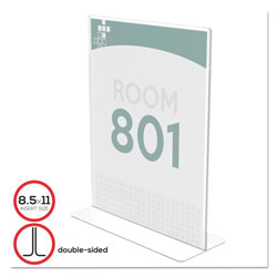 Deflecto Superior Image Double Sided Sign Holder, 8 1/2 x 11 Insert, Clear (DEF590801)