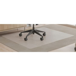 Deflecto SuperMat Plus Chairmat - Home Office, Commercial - 60 in Length x 46 in x 0.50 in Thickness - Rectangle - Polyvinyl Chloride (PVC) - Clear