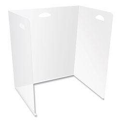 Deflecto Lightweight Desktop Barriers, 22 x 16 x 24, Polypropylene, Clear, 10/Carton