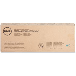 Dell Toner Cartridge, f/3760/3765, 9000 Page Yield, Cyan