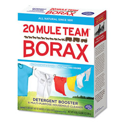 Dial 20 Mule Team Borax Laundry Booster, Powder, 4 lb Box, 6 Boxes/Carton