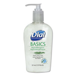 Dial Basics Liquid Hand Soap, 7.5 oz, Fresh Floral, 12/Carton