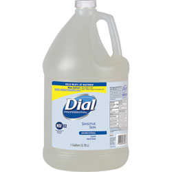 Dial Sensitive Skin Liquid Soap Refill, 1Gal, Clear