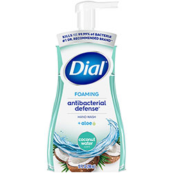 Dial Antibacterial Foaming Hand Wash, Coconut Water, 10 oz, 8/Carton