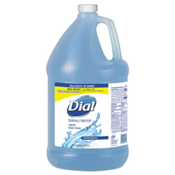 Dial Antimicrobial Liquid Hand Soap, Spring Water Scent, 1 gal Bottle, 4/Carton