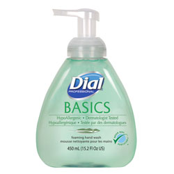 Dial Basics Foaming Hand Soap, Original, Honeysuckle, 15.2 oz Pump Bottle, 4/Carton (DPR98609)
