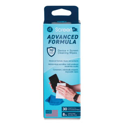 Digital Innovations ScreenDr Device and Screen Cleaning Wipes, Includes 30 White Wipes and 8 in Microfiber Cloth, 6 x 5