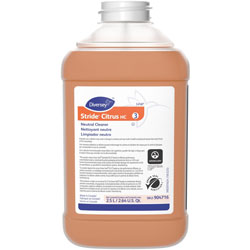 Diversey Stride Citrus Neutral Cleaner, Concentrate Liquid, 84.5 fl oz (2.6 quart), Citrus Scent, 2/Carton, Orange