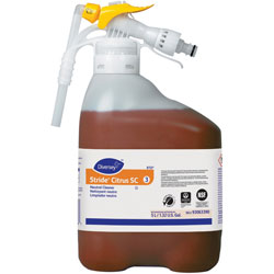 Diversey Stride Citrus Neutral Cleaner, Concentrate Liquid, 153.6 fl oz (4.8 quart), Citrus Scent, Orange