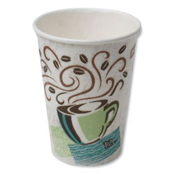 Dixie Hot Cups, Paper, 12oz, Coffee Dreams Design, 50/Pack (DXE5342CDPK)